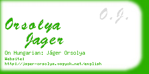 orsolya jager business card