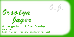 orsolya jager business card